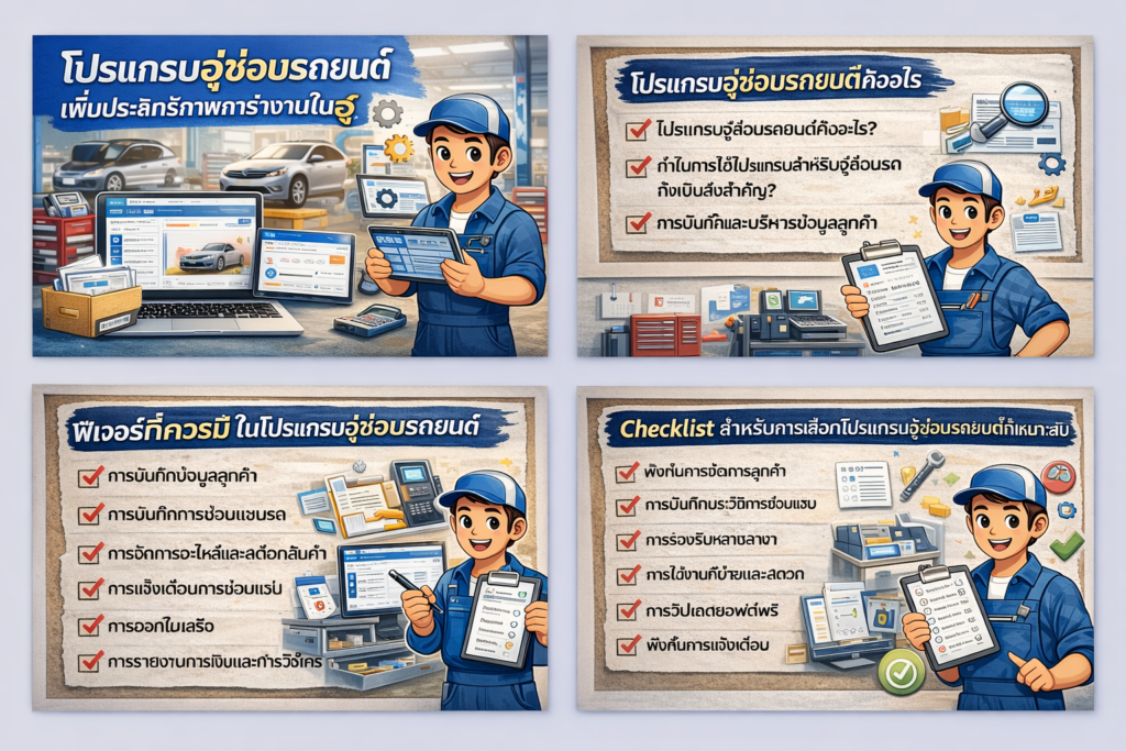 โปรแกรมอู่ซ่อมรถยนต์