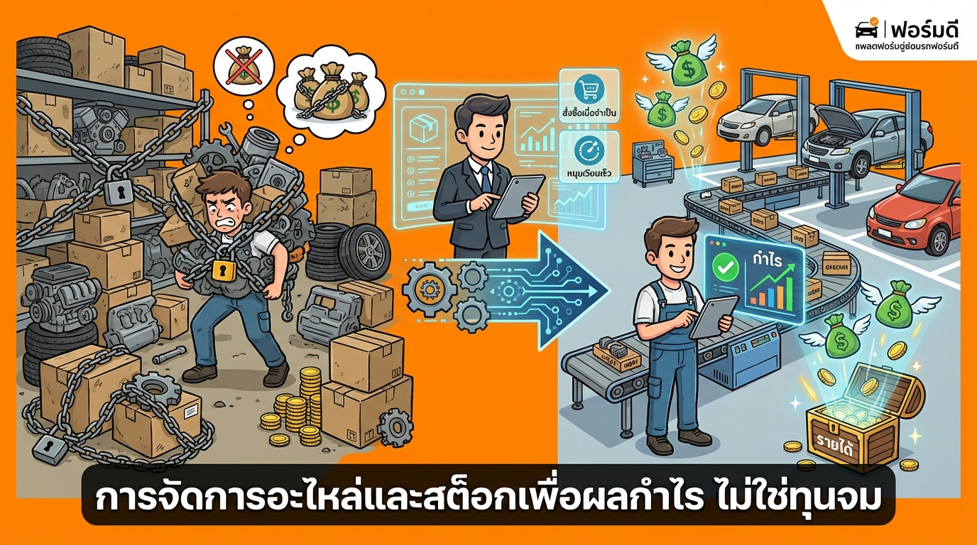 จัดการอะไหล่และสต็อกให้กลายเป็นกำไรไม่ใช่ทุนจม