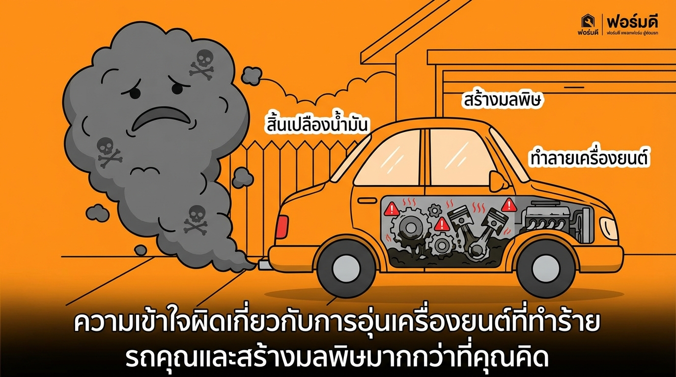 ความเชื่อผิดๆ เรื่องการอุ่นเครื่องยนต์ที่ทำลายรถและมลพิษมากกว่าที่คุณคิด