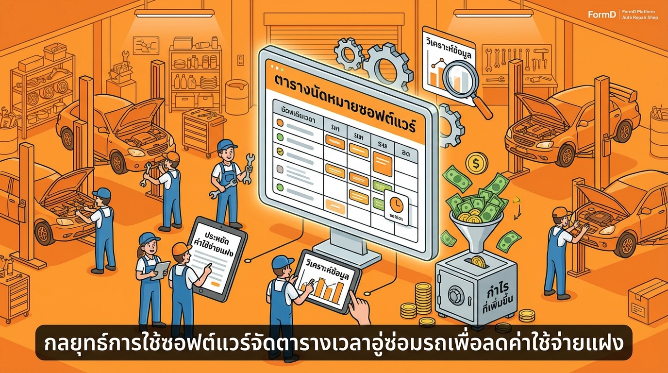 กลยุทธ์การใช้โปรแกรมบริหารตารางงานอู่รถยนต์เพื่อลดต้นทุนแฝง