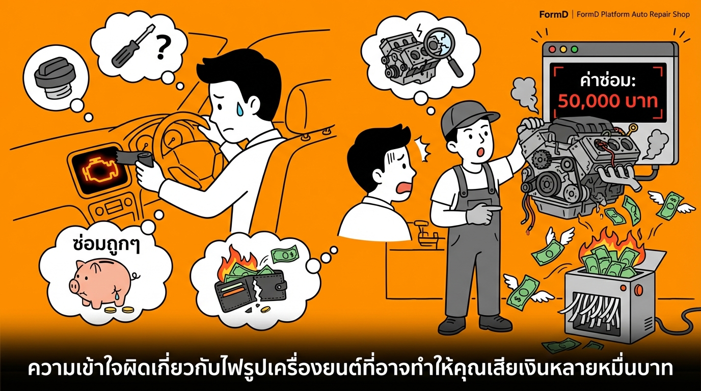 ความเข้าใจผิดเรื่องไฟรูปเครื่องยนต์ที่อาจทำให้คุณเสียเงินหมื่น