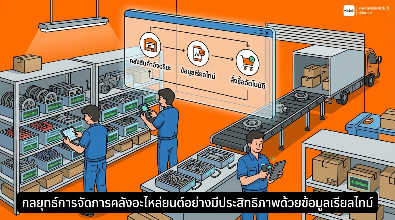 กลยุทธ์การจัดการสต็อกอะไหล่ให้คุ้มทุนที่สุดด้วยข้อมูลเรียลไทม์