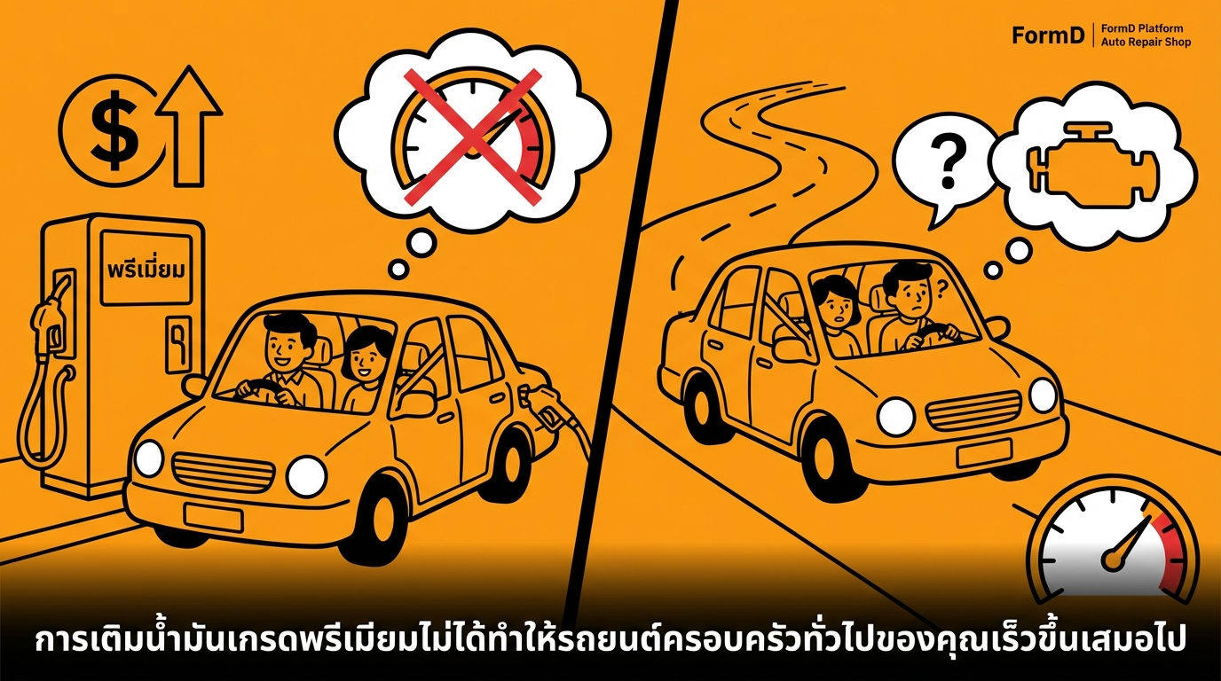 เติมน้ำมันเกรดพรีเมียมไม่ได้ช่วยให้รถแรงขึ้นเสมอไปสำหรับรถครอบครัวทั่วไป