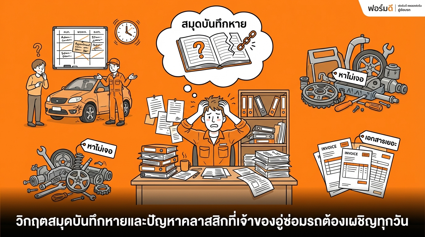 วิกฤตการณ์สมุดจดหายและปัญหาคลาสสิกที่เจ้าของอู่ต้องเจอทุกวัน