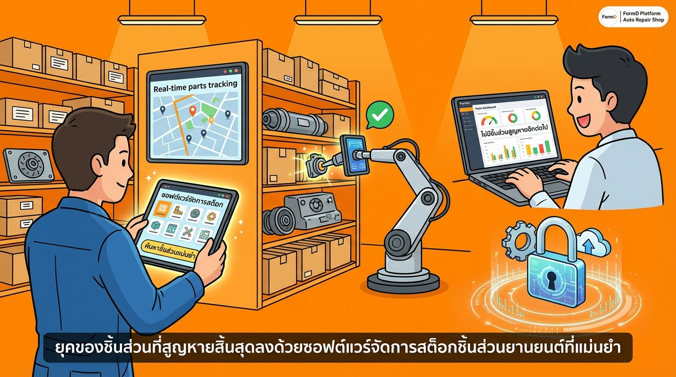 หมดยุคอะไหล่หายเมื่อใช้โปรแกรมจัดการสต๊อกอะไหล่รถยนต์ที่แม่นยำ