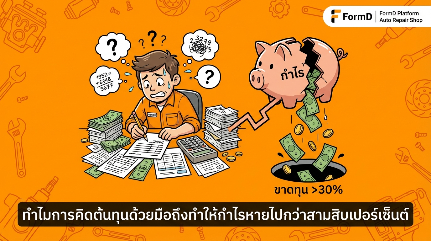 สาเหตุที่การคำนวณต้นทุนด้วยมืออาจทำให้กำไรหายไปกว่าสามสิบเปอร์เซ็นต์