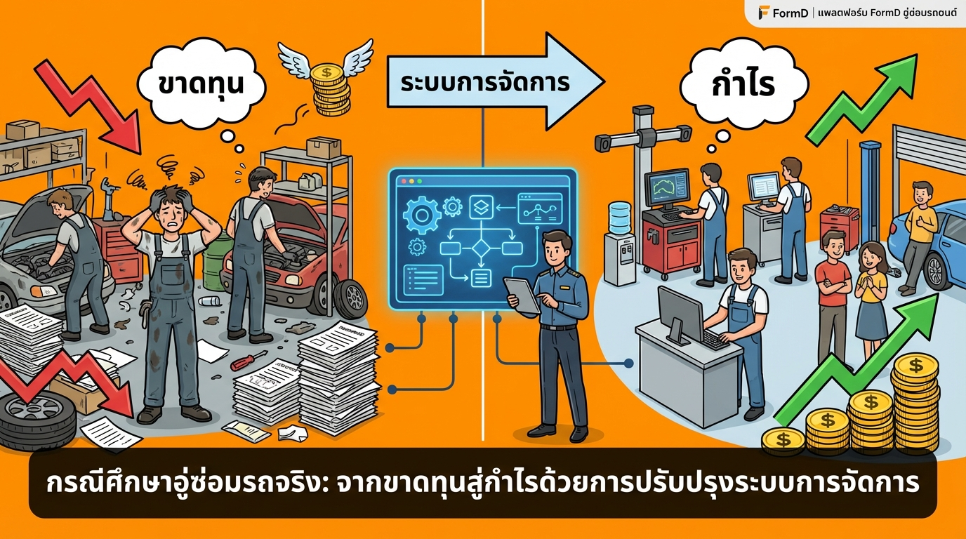 กรณีศึกษาอู่จริง: จากติดลบสู่กำไรด้วยการปรับระบบบริหารจัดการ