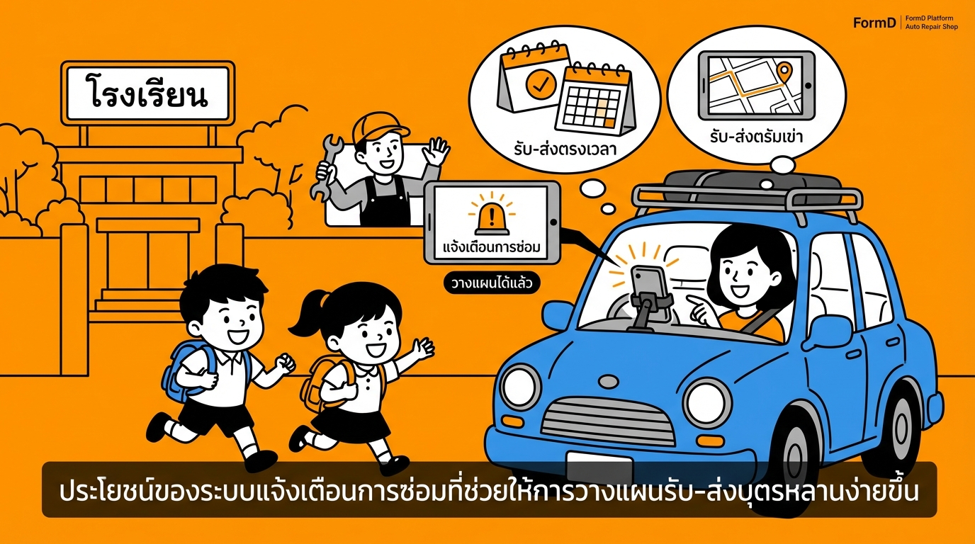 ประโยชน์ของการมีระบบแจ้งเตือนงานซ่อมที่ช่วยให้วางแผนรับส่งลูกได้ง่ายขึ้น