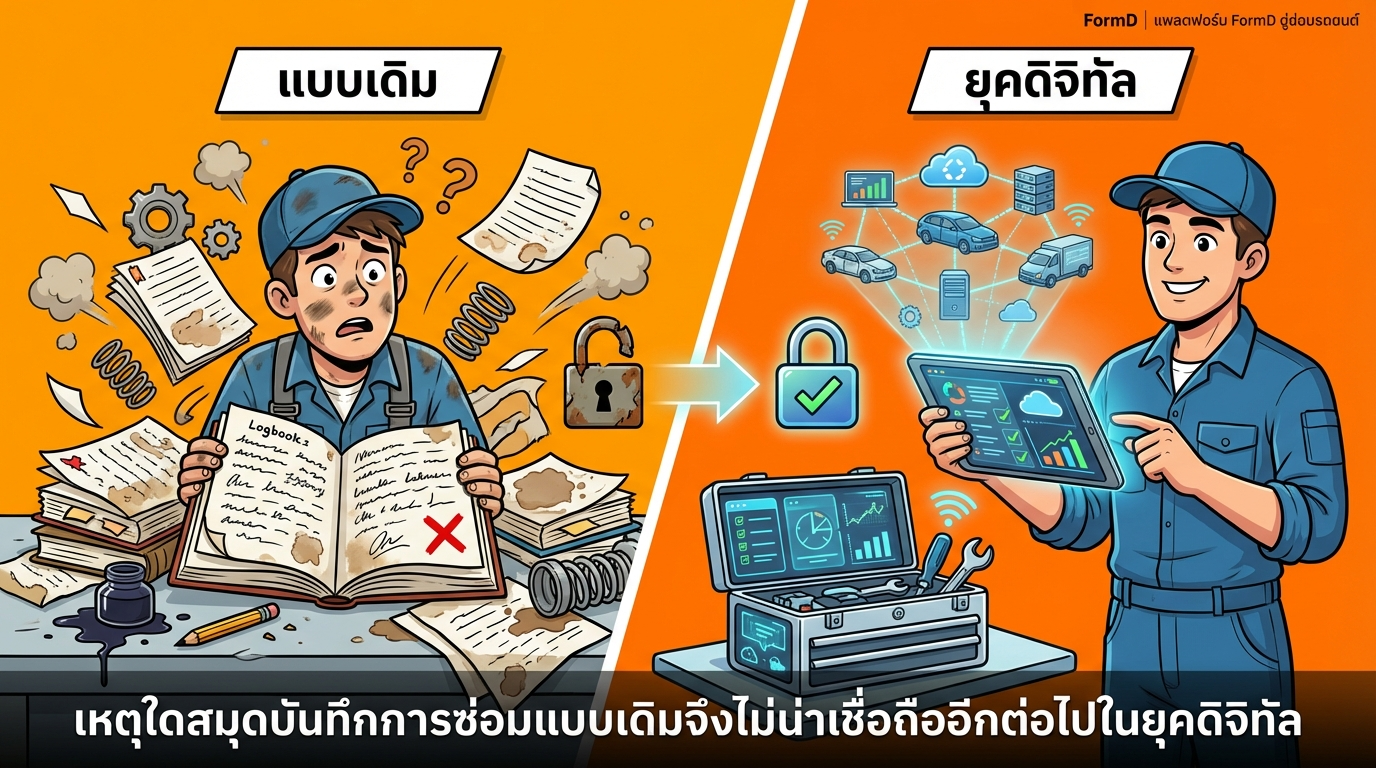 ทำไมสมุดบันทึกประวัติซ่อมแบบเดิมถึงเชื่อถือไม่ได้อีกต่อไปในยุคดิจิทัล