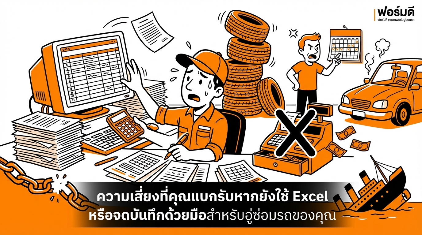 ความเสี่ยงที่คุณต้องแบกรับหากยังใช้ Excel หรือจดมือทำบัญชีอู่