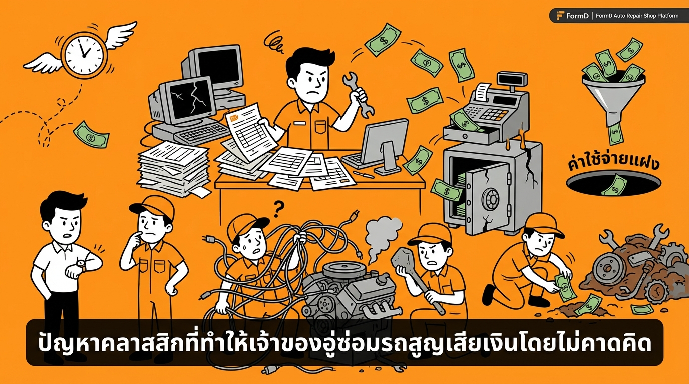 ปัญหาคลาสสิกที่ทำให้เจ้าของอู่ซ่อมรถเสียเงินฟรีโดยไม่รู้ตัว