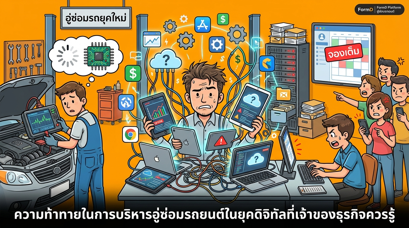 ความท้าทายของการบริหารอู่ซ่อมรถในยุคดิจิทัลที่เจ้าของกิจการต้องรู้