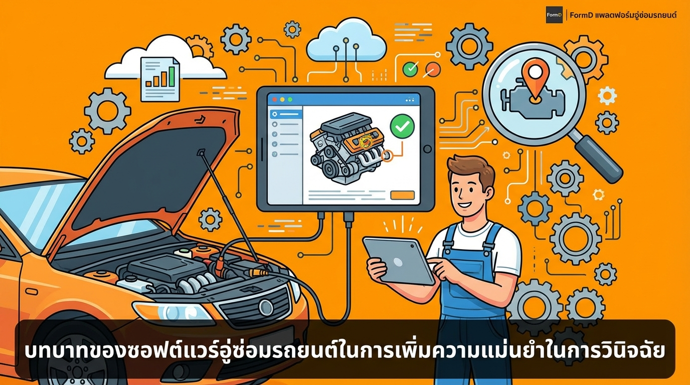 บทบาทของโปรแกรมร้านซ่อมรถในการยกระดับความแม่นยำของการวิเคราะห์อาการ