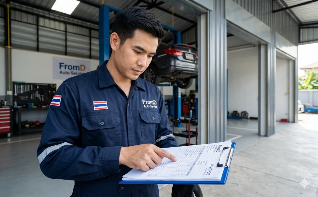 ออกใบแจ้งหนี้ซ่อมรถ